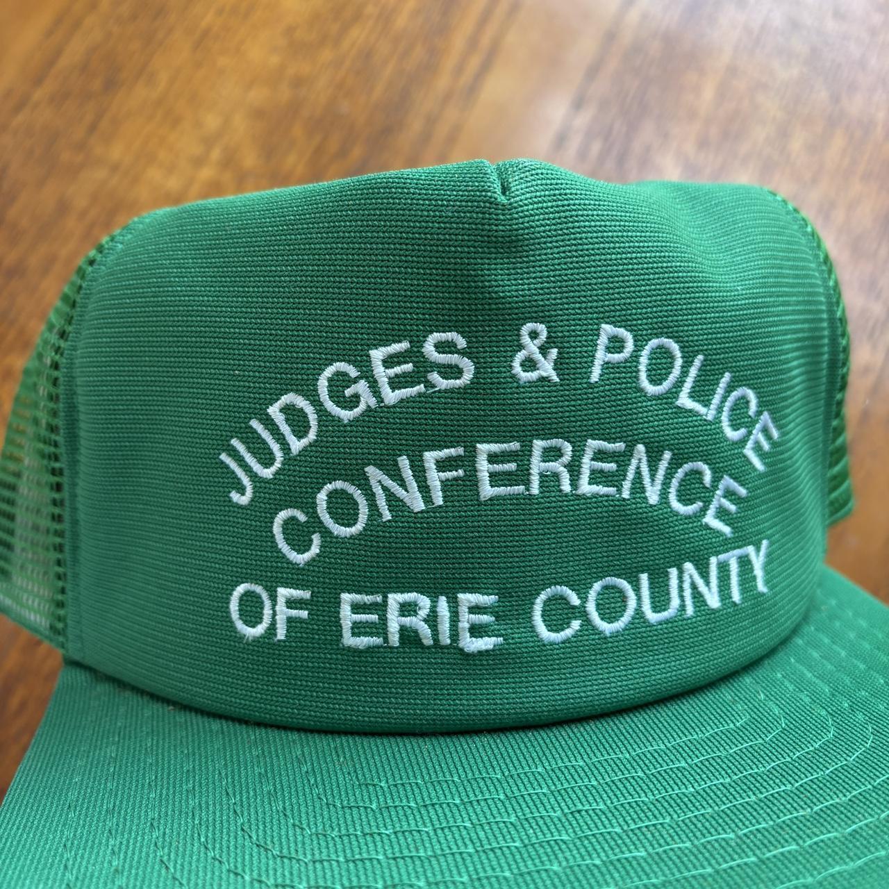 Vintage 90s judges & police conference of Erie county Pennsylvania trucker cap