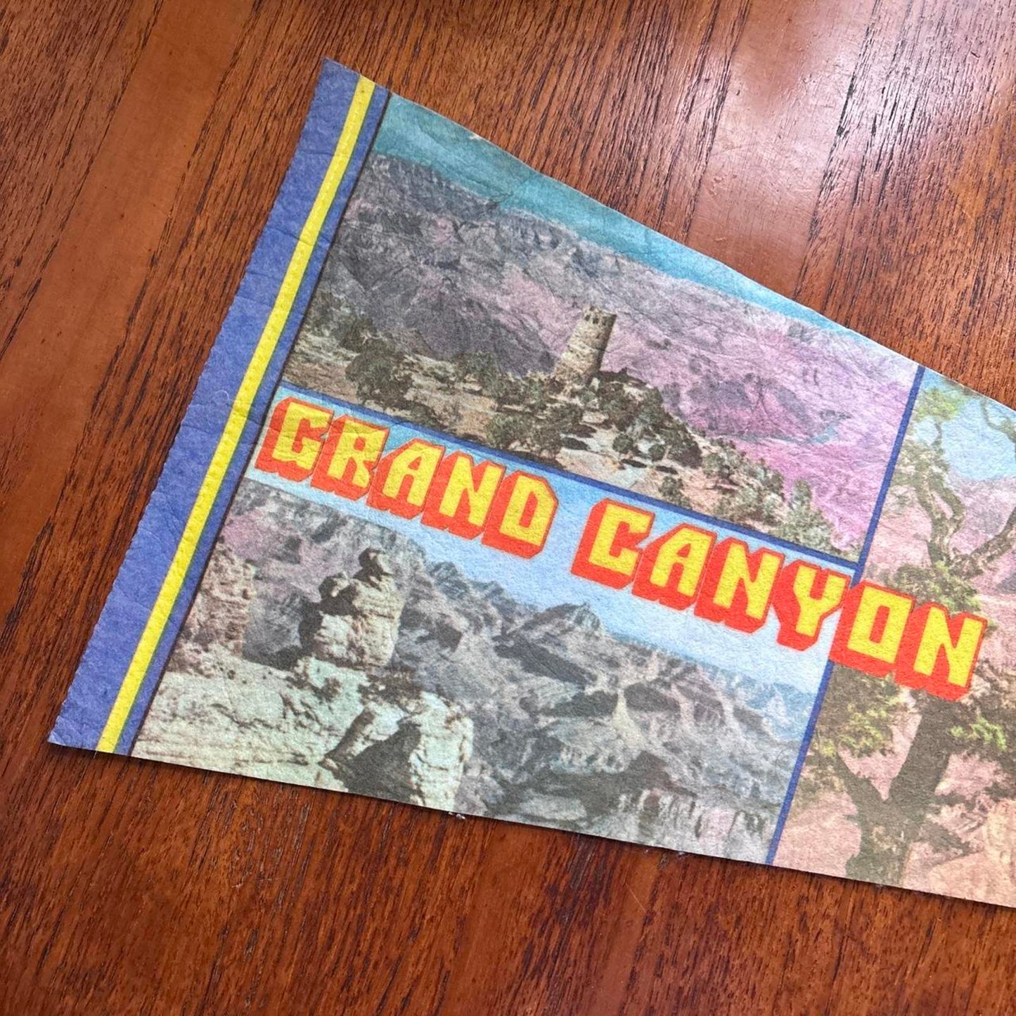 Vintage 90s USA Grand Canyon national park Arizona souvenir felt pennant
