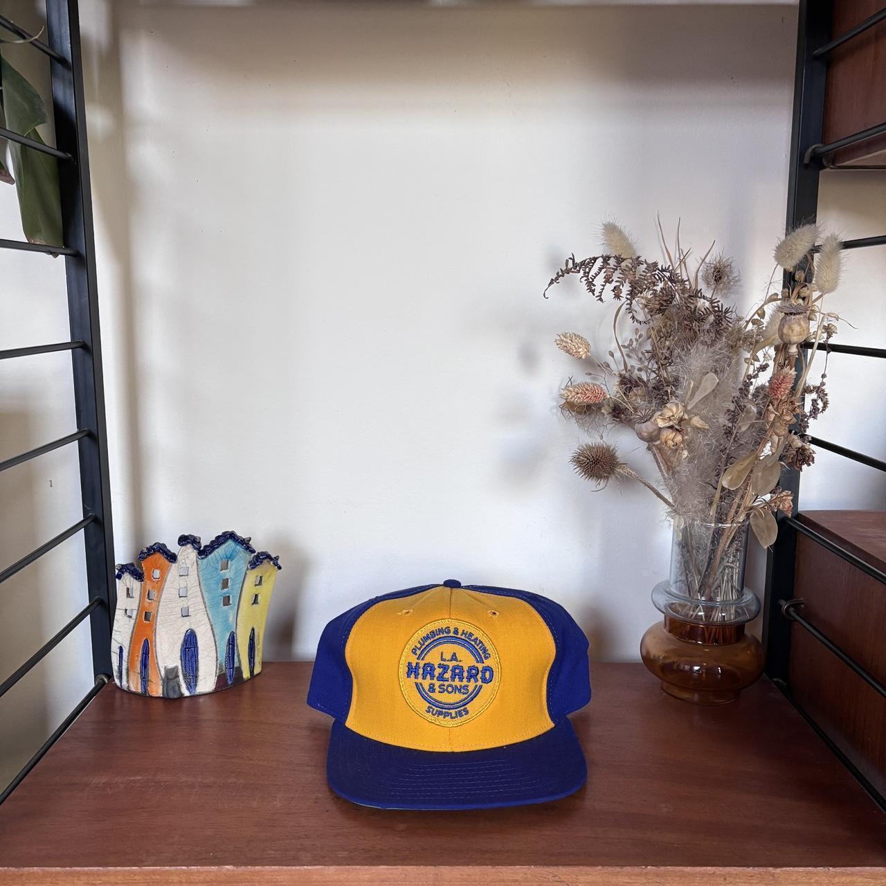 Vintage 90s Hazard & Sons plumbing Los Angeles construction workwear trucker cap