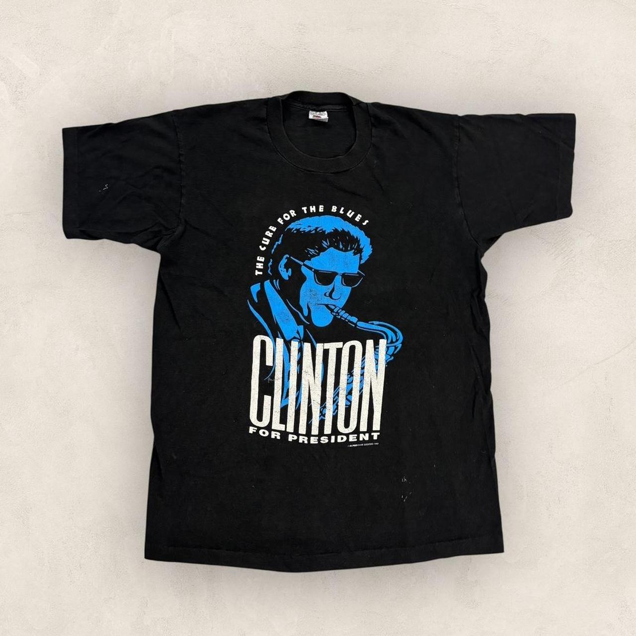 Vintage 90s USA Bill Clinton for President Democratic Party graphic t-shirt