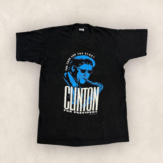 Vintage 90s USA Bill Clinton for President Democratic Party graphic t-shirt