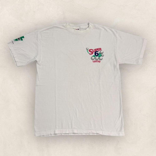 Vintage 90s USA Super 6 lottery Pennsylvania graphic t-shirt