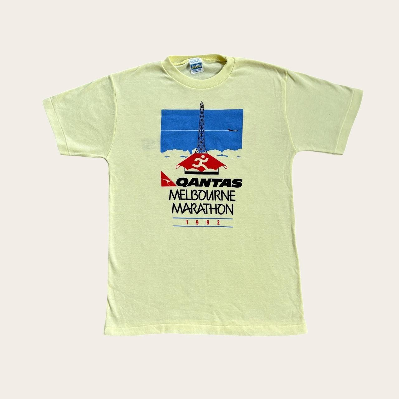 Vintage Qantas Melbourne Marathon ‘92 Australia running t-shirt