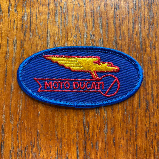 Vintage 80s USA Moto Ducati motorbike motorcycle embroidered patch