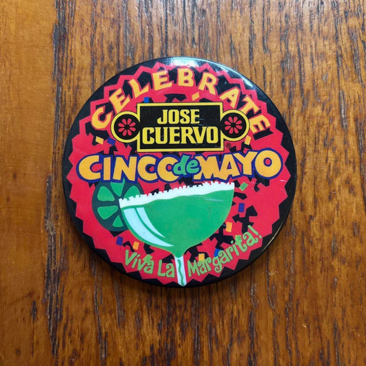 Vintage 90s USA Jose Cuervo tequila margarita cocktail Cinco de Mayo pin badge