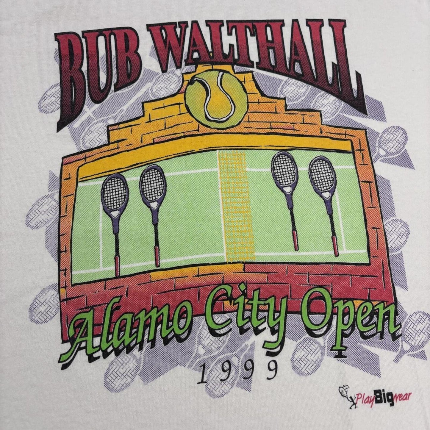 Vintage 90s USA Alamo city open tennis tournament Texas graphic t-shirt