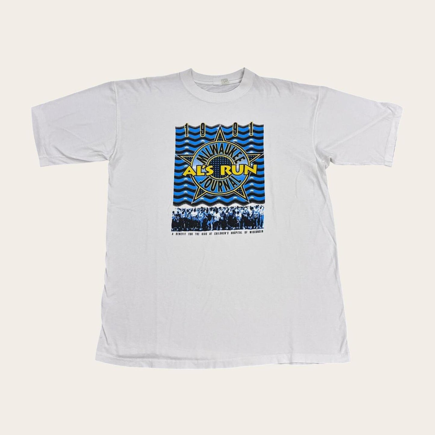 Vintage 90s USA Al’s Run Milwaukee journal charity race t-shirt