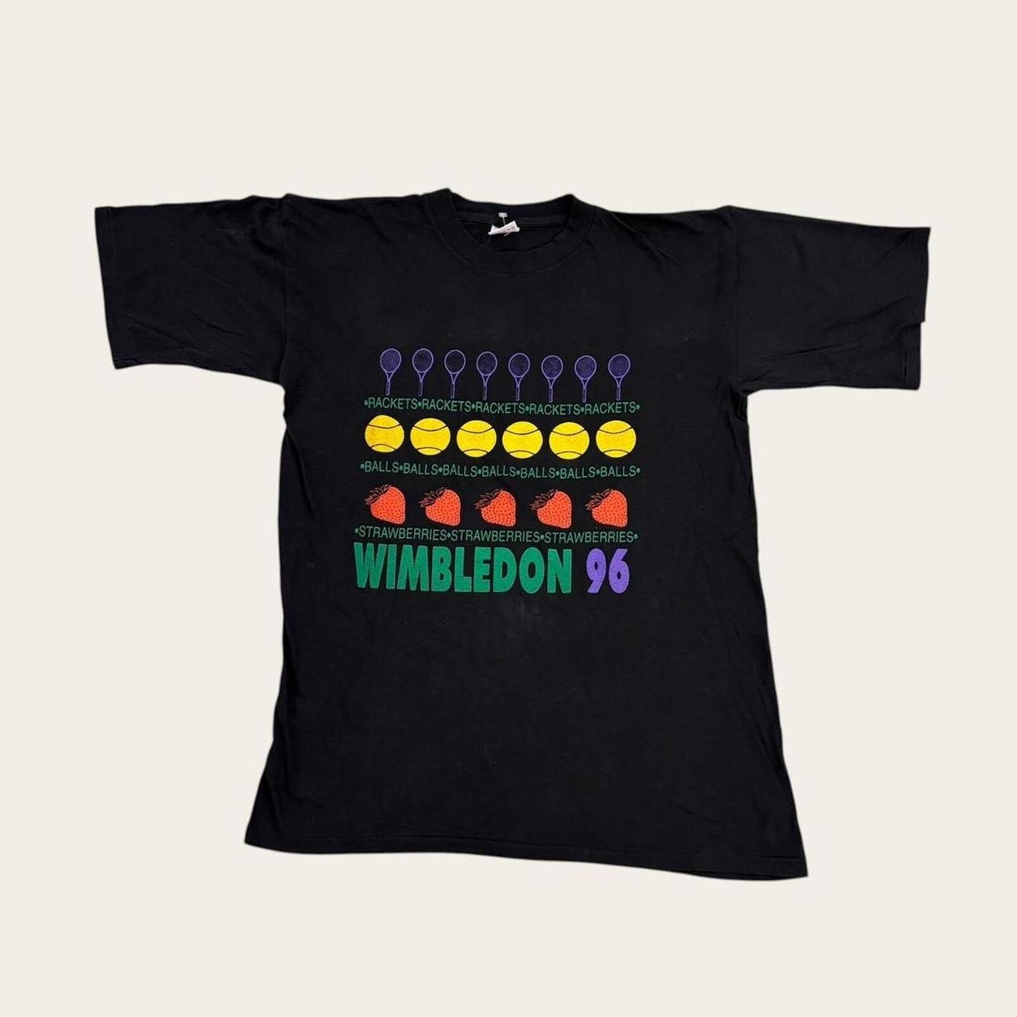 Vintage Wimbledon tennis tournament 1996 graphic t-shirt