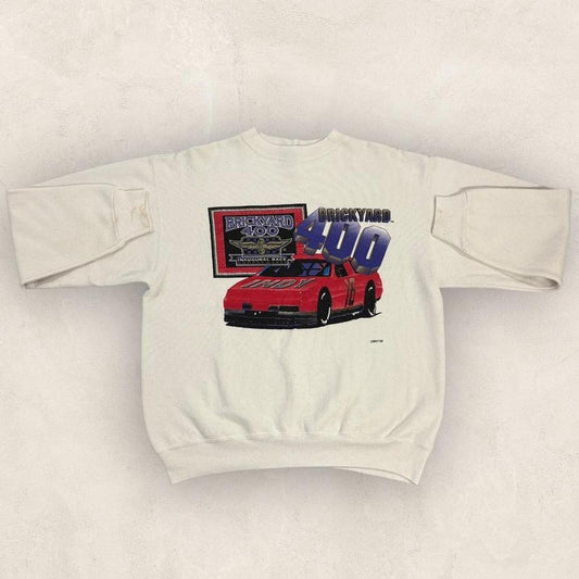 Vintage 90s USA Indianapolis Motor Speedway NASCAR motorsport automobile graphic sweatshirt