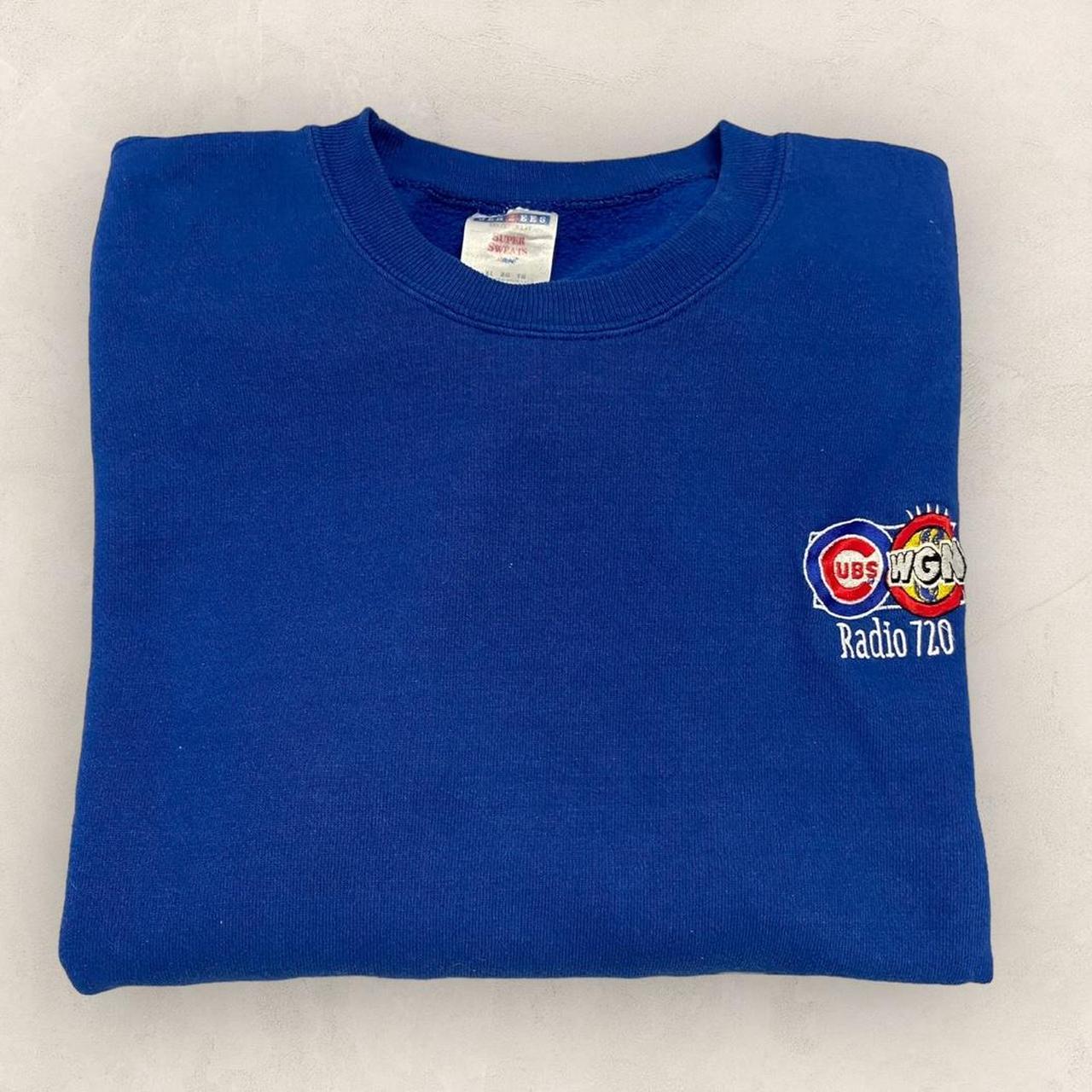 Vintage 90s USA Chicago Cubs MLB baseball WGN Radio graphic sweatshirt