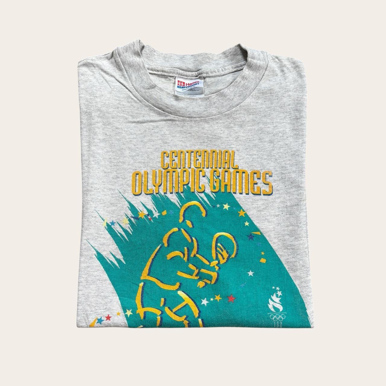 Vintage 90s USA Atlanta Olympics summer games tennis t-shirt