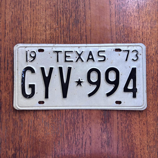 Vintage 70s USA Texas state car automobile American license plate