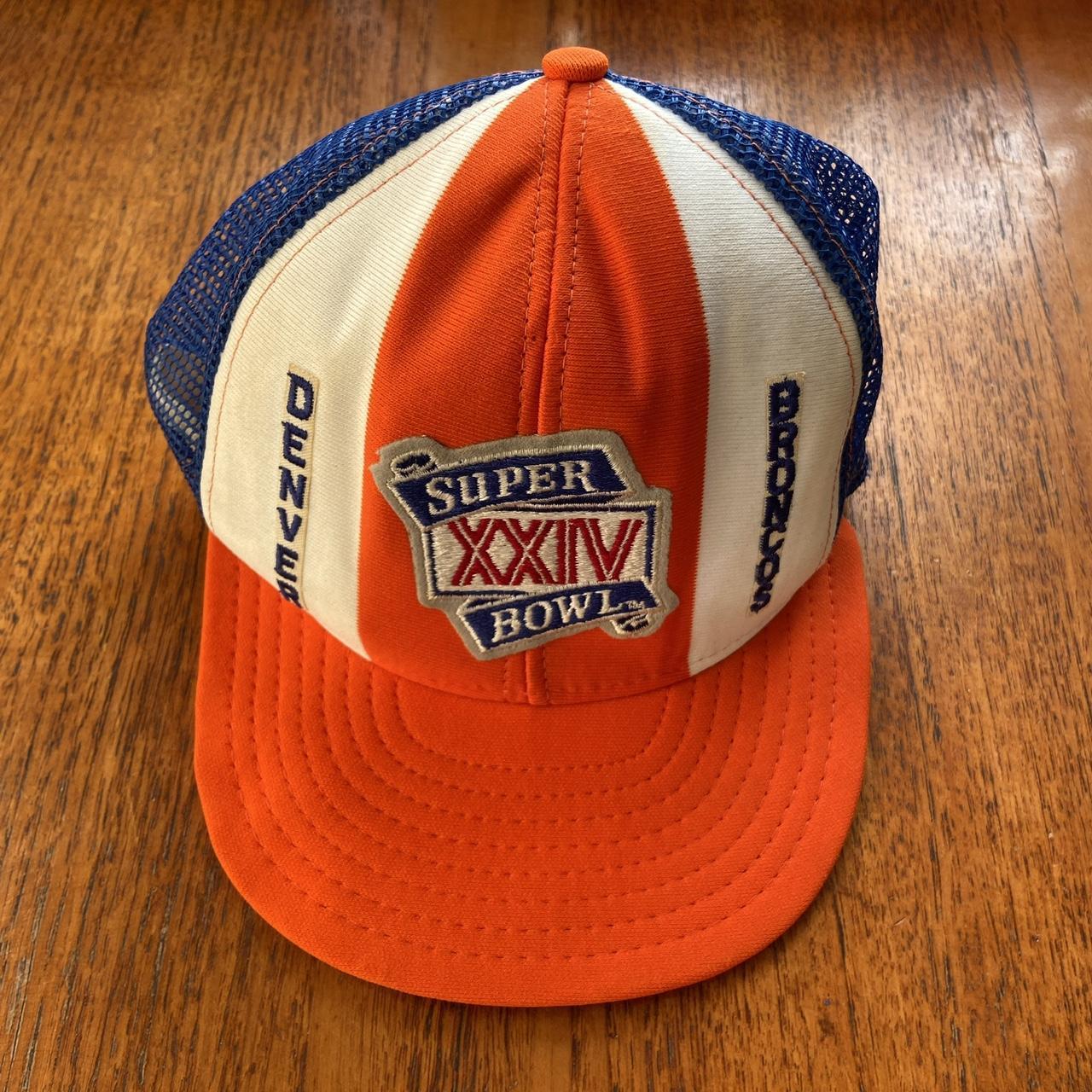 Vintage 90s USA Super Bowl 24 Denver Broncos NFL American Football graphic trucker cap