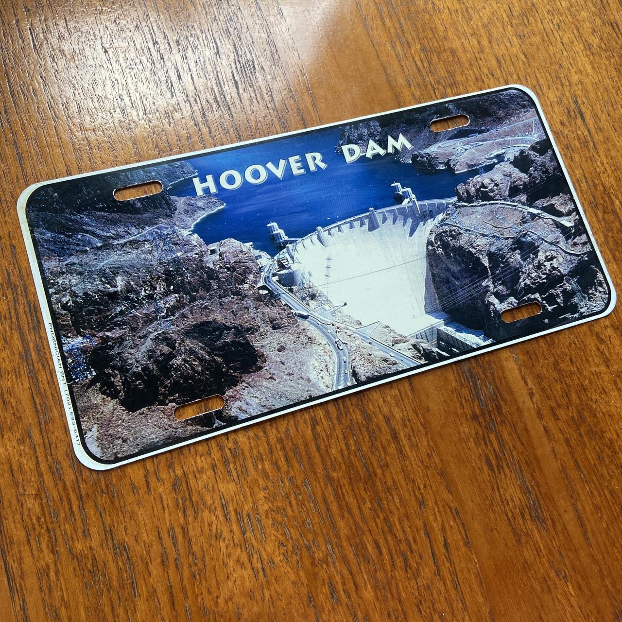 Vintage 90s USA Hoover Dam Las Vegas Nevada promotional American license plate