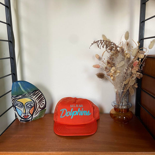 Vintage 90s USA Miami Dolphins NFL American Football Florida promotional graphic cap