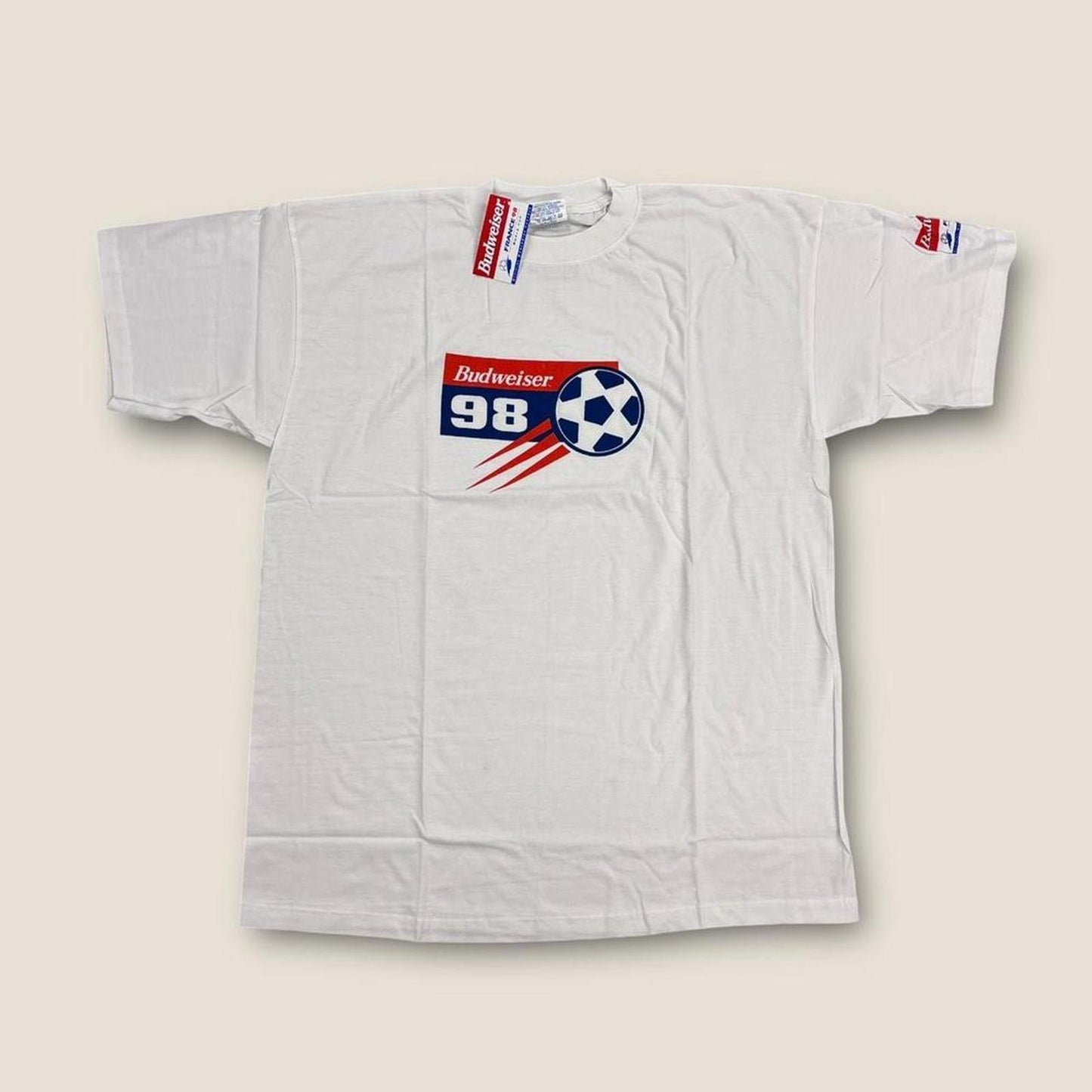 Vintage France 98 World Cup football tournament Budweiser t-shirt