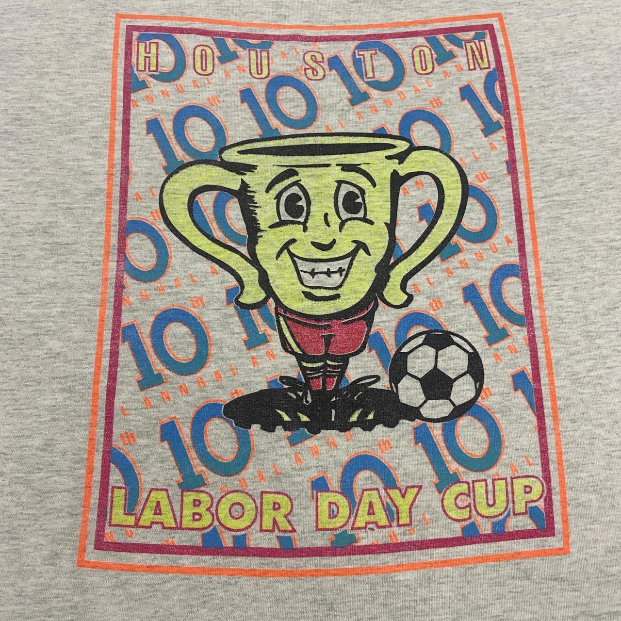 Vintage 90s USA Houston Labor Day Cup football tournament coke Powerade graphic t-shirt