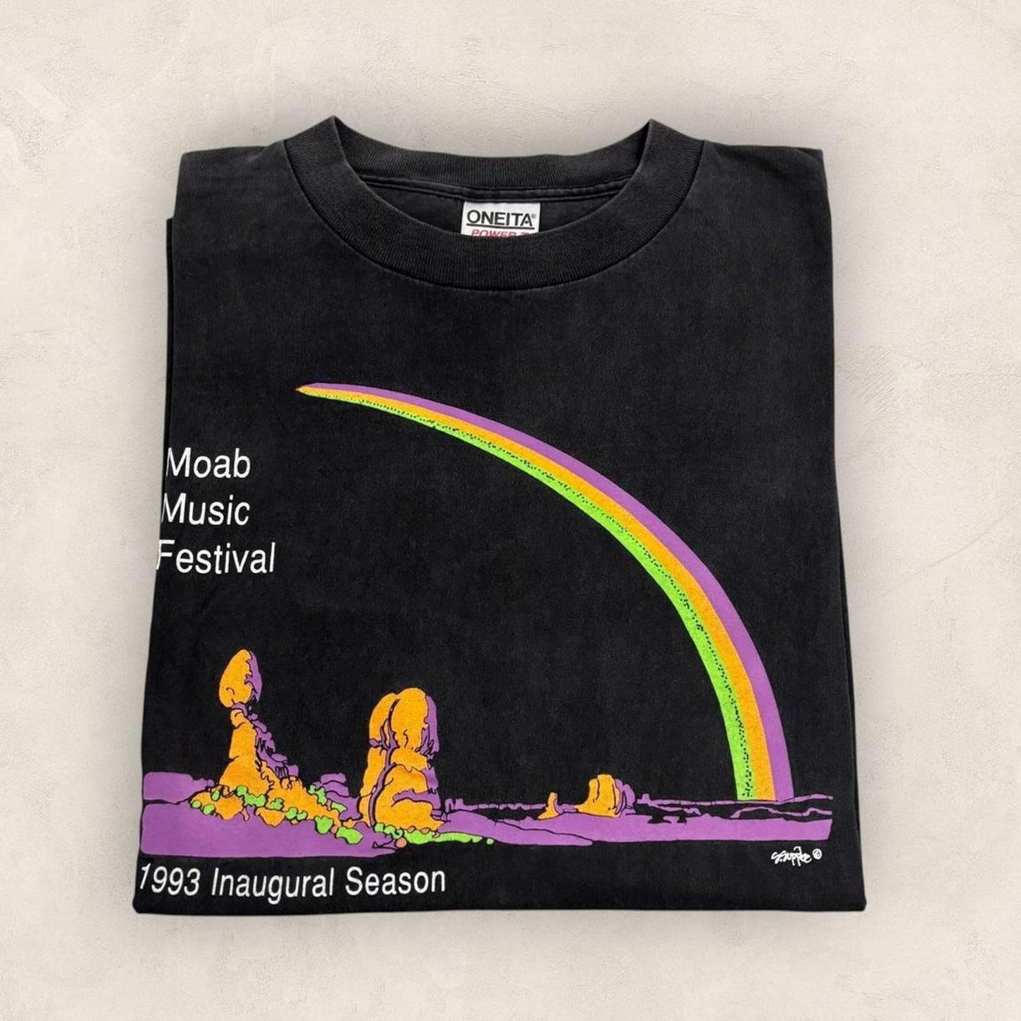 Vintage 90s USA Moab music festival inaugural season Utah graphic t-shirt