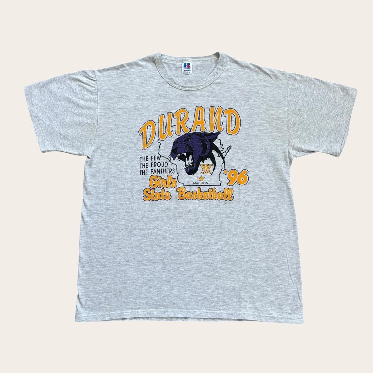 Vintage 90s USA Durand Wisconsin girls state basketball varsity t-shirt