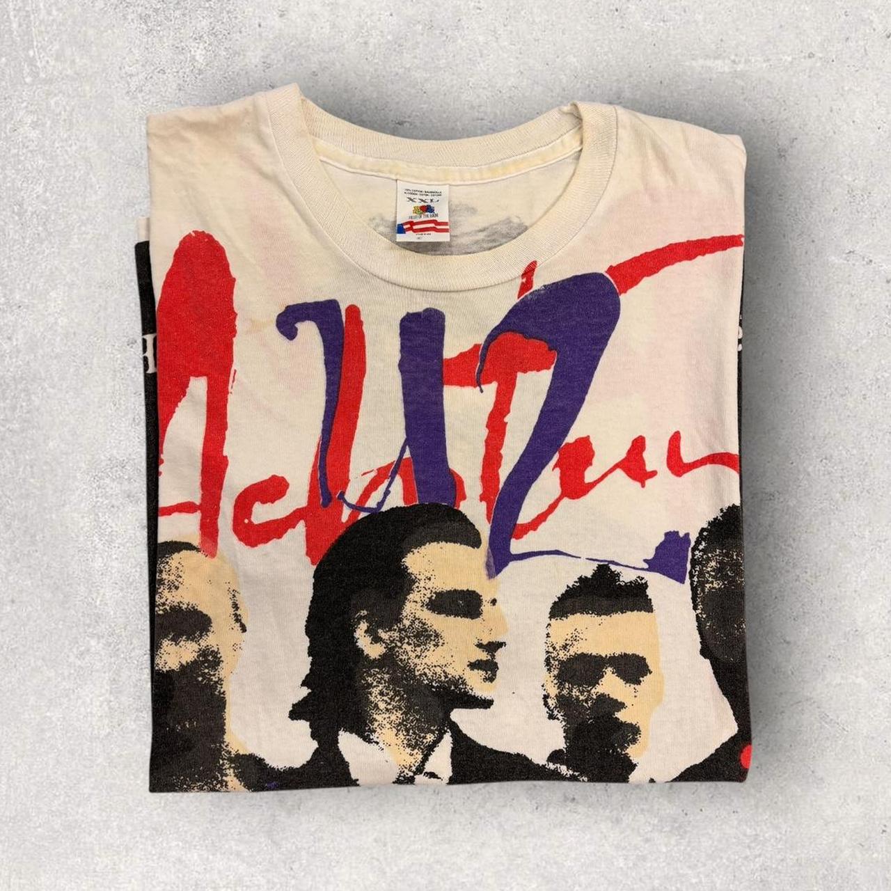 Vintage 90s USA U2 Zoo TV Tour Concert graphic band t-shirt