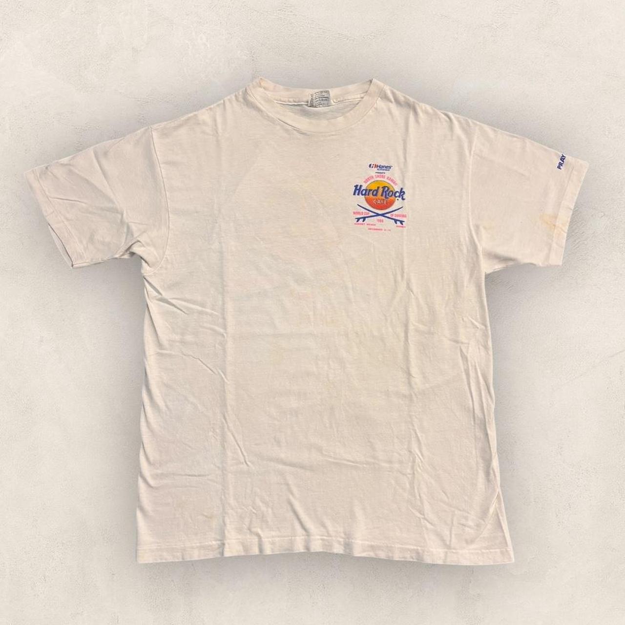 Vintage 80s USA Hard Rock Cafe Hawaii surfing World Cup graphic t-shirt