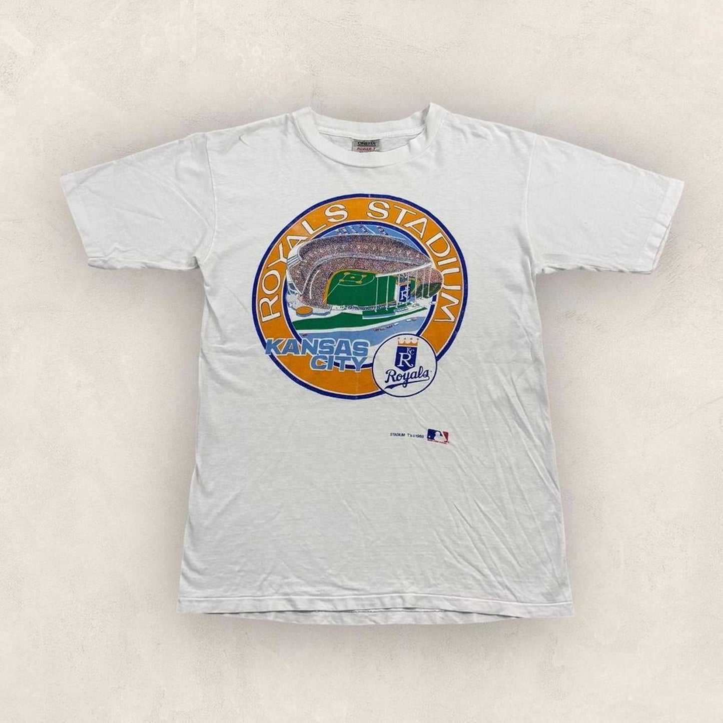 Vintage 80s USA Kansas City Royals MLB baseball Royals Stadium graphic t-shirt