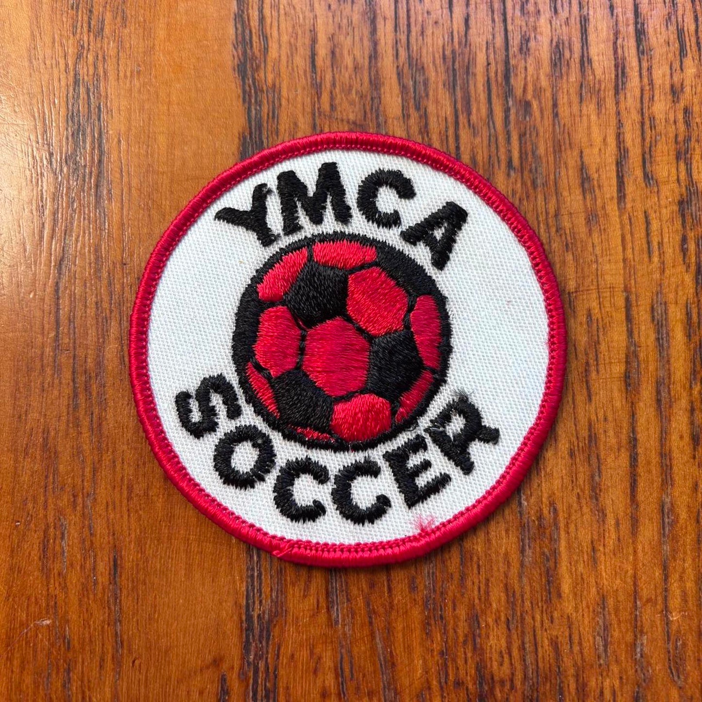 Vintage 90s USA YMCA soccer club football promotional embroidered patch