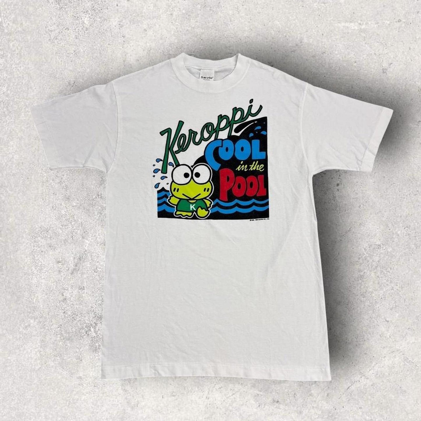 Vintage 90s Hello Kitty Sanrio Kero Kero Keroppi cartoon promotional t-shirt