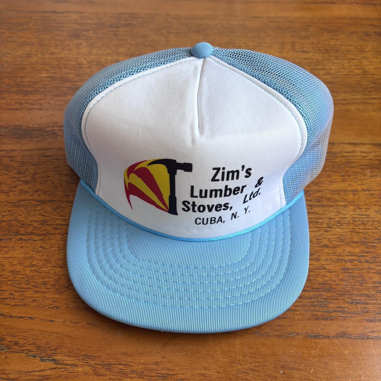 Vintage 90s USA Zim’s lumber & stoves New York construction workwear trucker cap