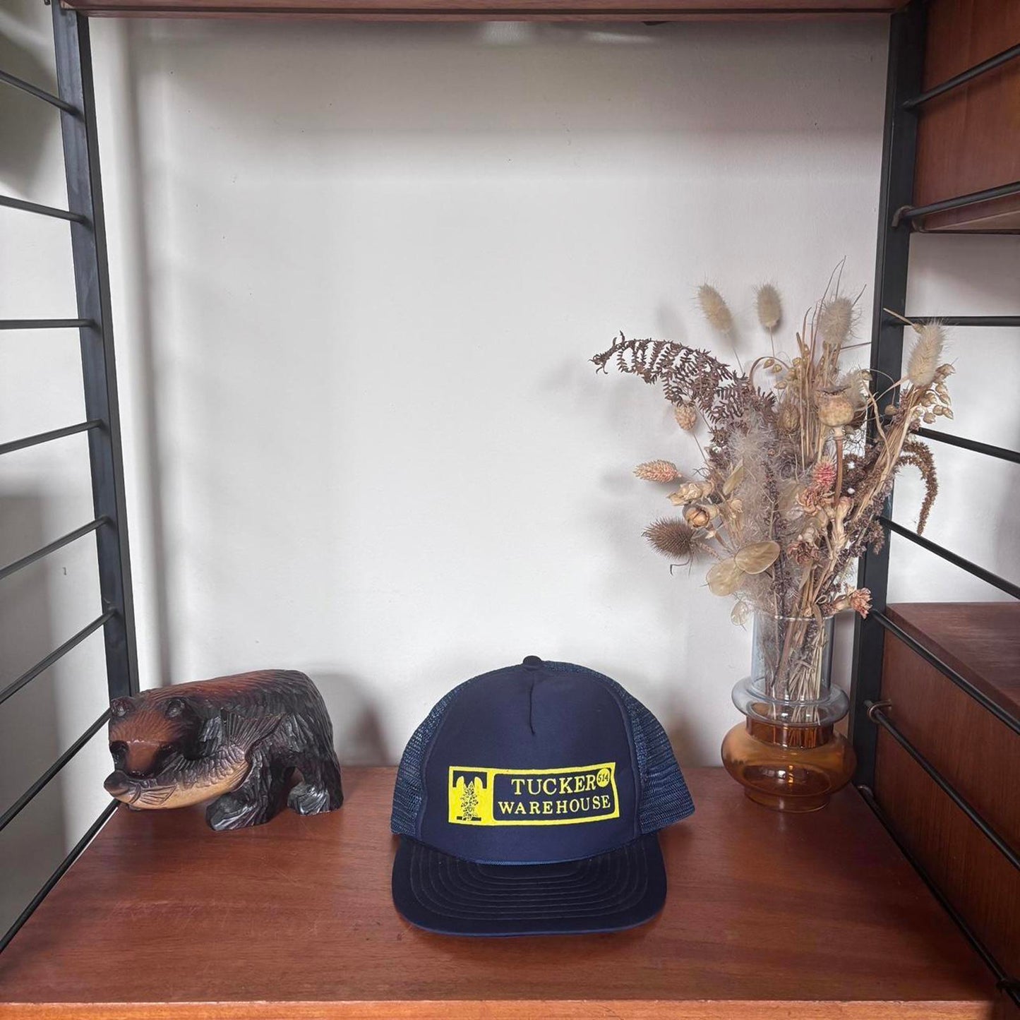 Vintage 90s USA Tucker Warehouse logistics workwear graphic trucker cap