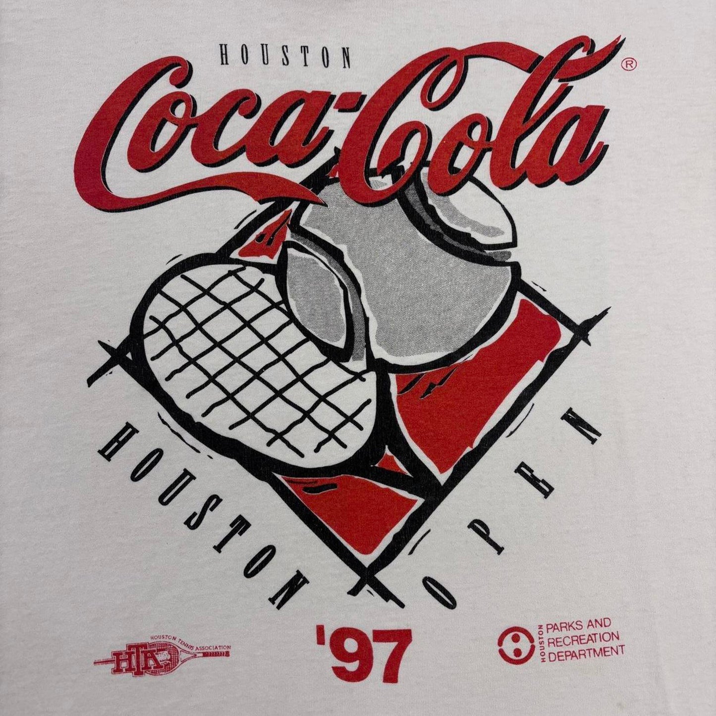 Vintage 90s USA Houston Open tennis tournament Coca Cola graphic t-shirt