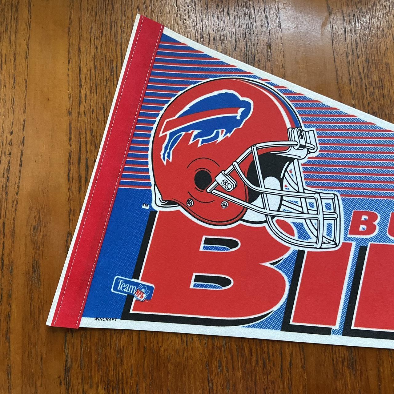 Vintage 90s USA Buffalo Bills NFL American Football felt pennant