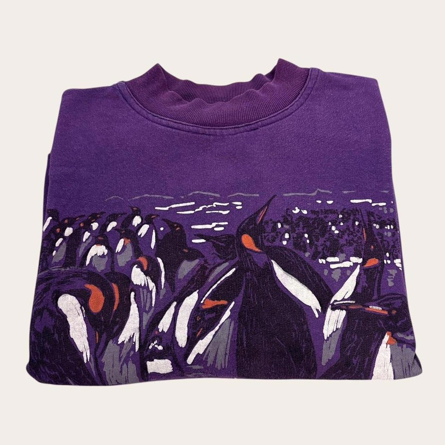 Vintage 90s USA penguins nature wildlife graphic sweatshirt