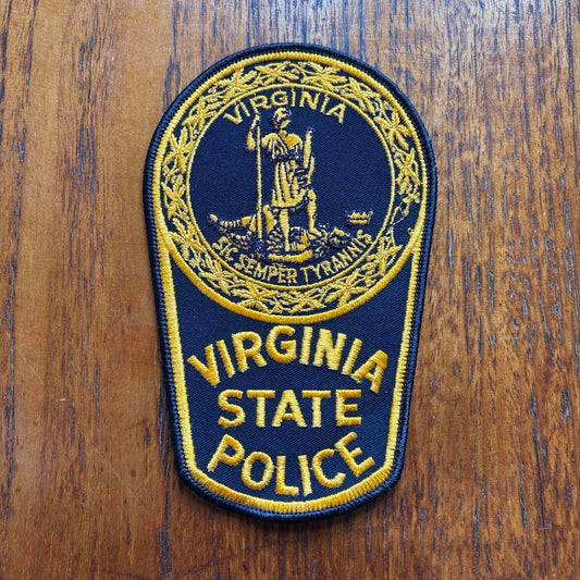 Vintage 90s USA Virginia state police large embroidered patch