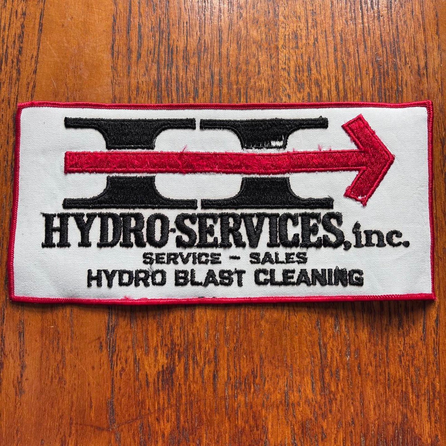 Vintage 90s USA Hydro Services cleaning workwear large embroidered patch