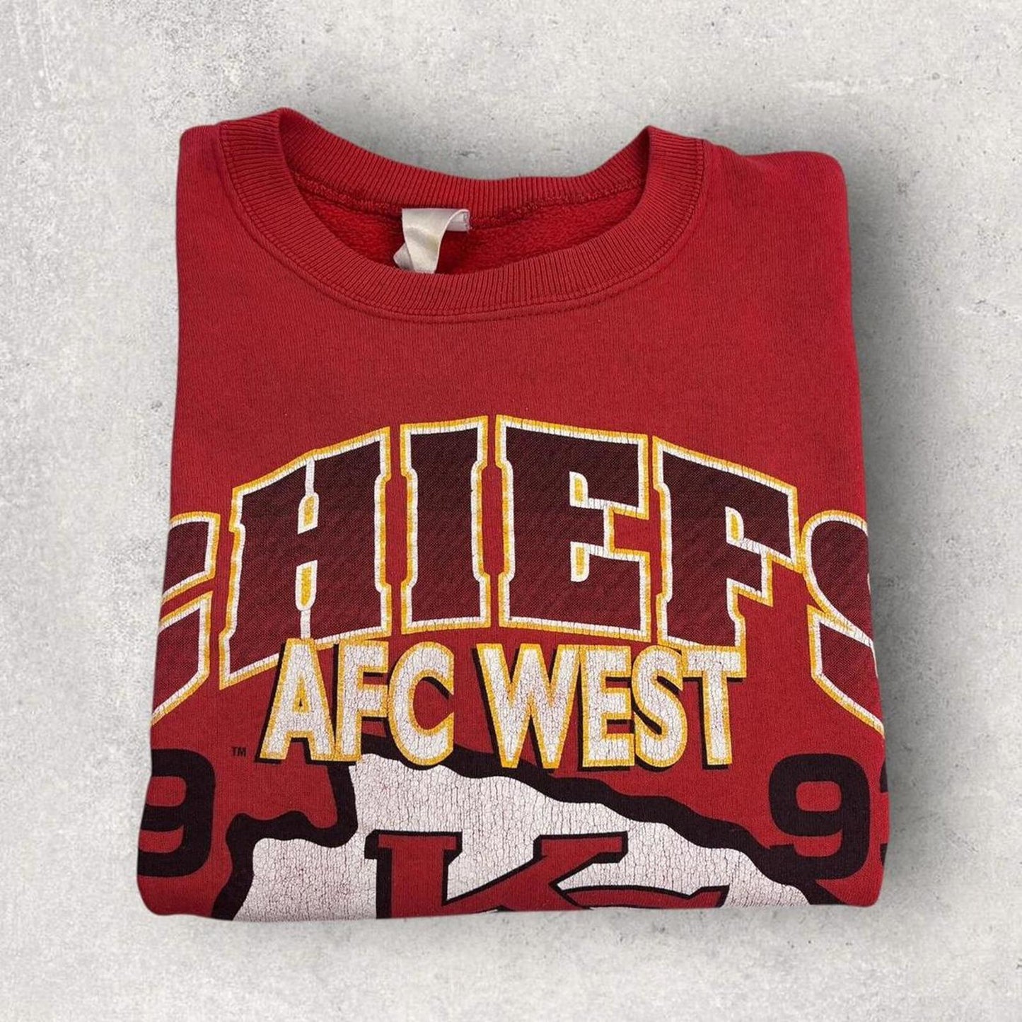 Vintage 90s USA Kansas City Chiefs NFL American Football graphic sweatshirt