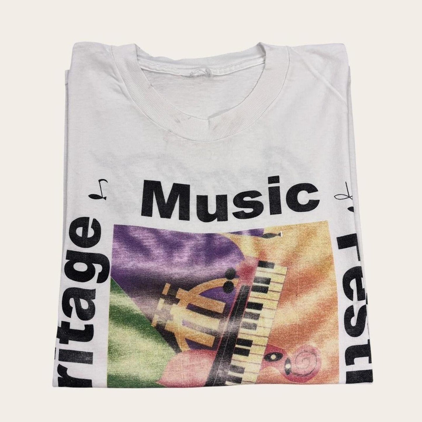 Vintage 90s USA heritage music festival Alabama jazz blues souvenir t-shirt