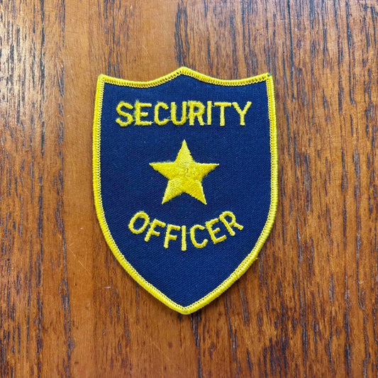 Vintage 90s USA security officer embroidered patch