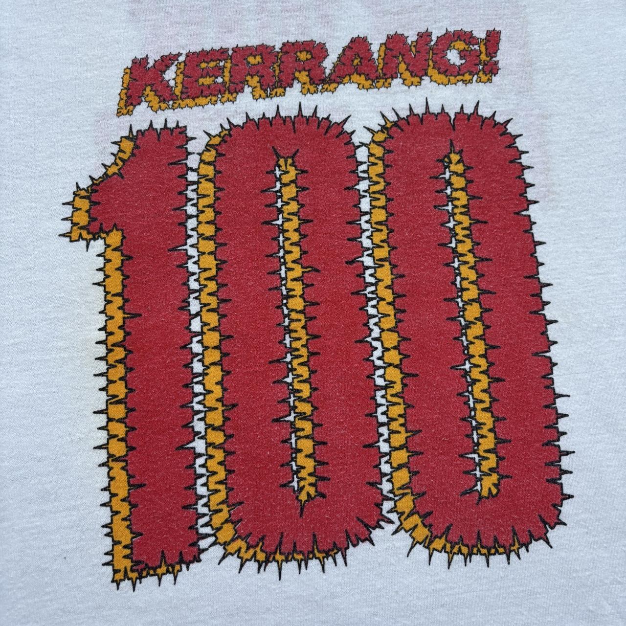 Vintage 80s Kerrang magazine 100th issue rock punk metal band t-shirt