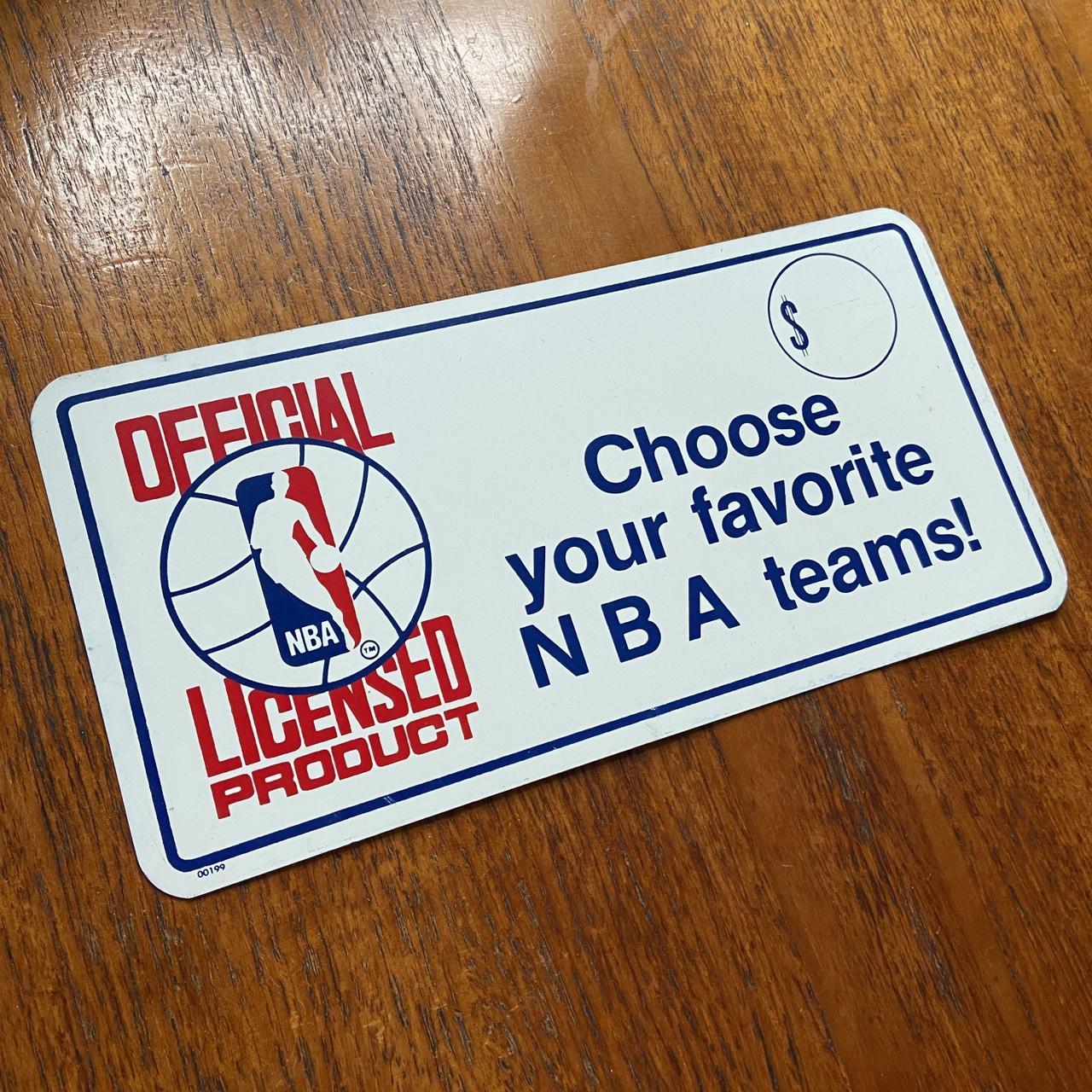 Vintage 90s USA NBA basketball promotional American license plate