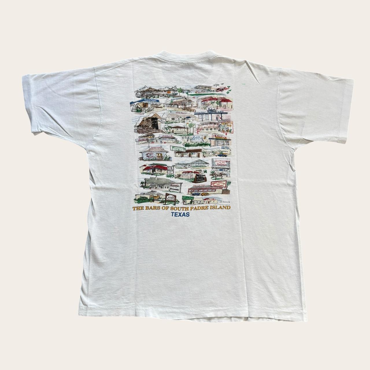 Vintage 80s USA bars of South Padre Island Texas souvenir t-shirt