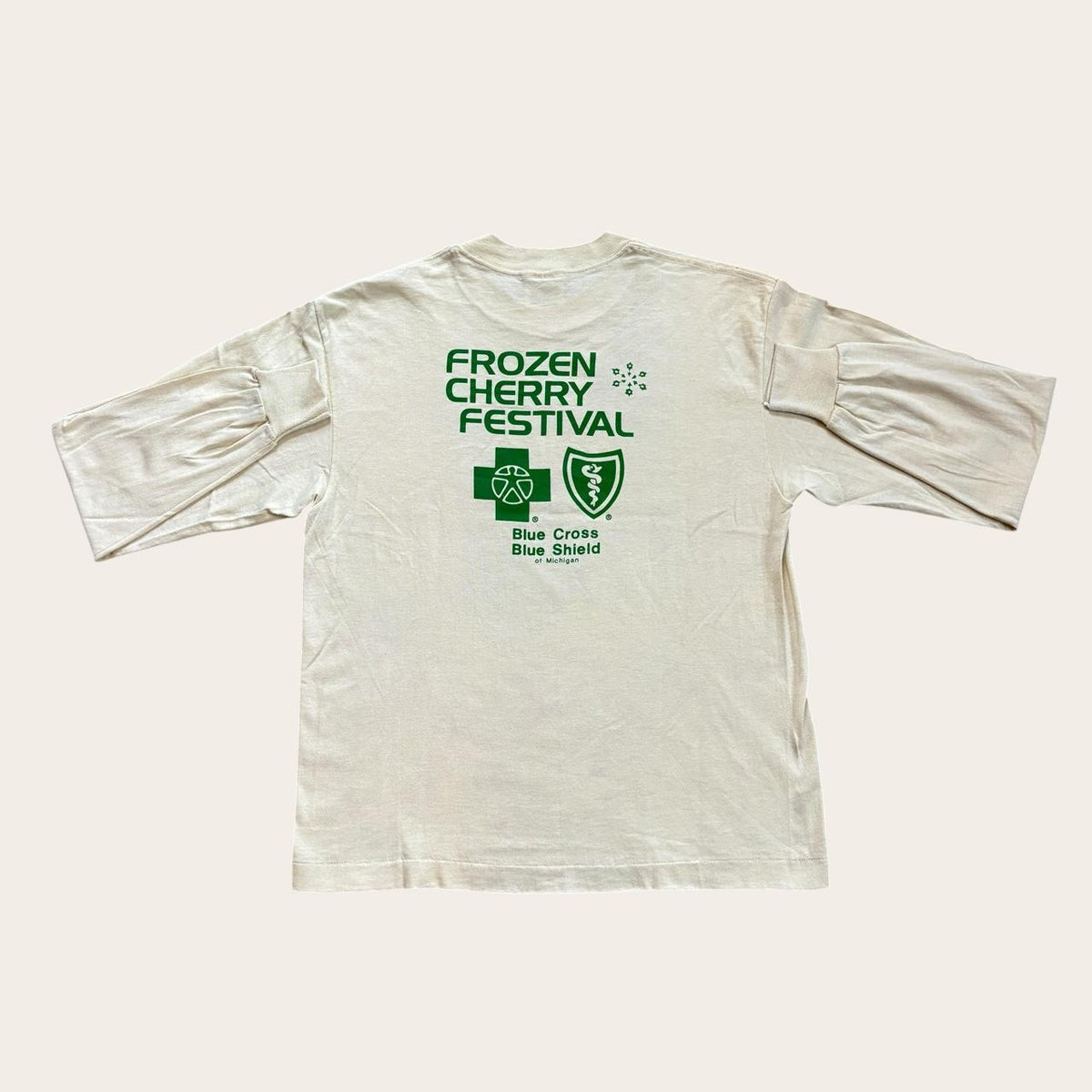 Vintage 80s USA frozen foot race Michigan cherry festival running t-shirt