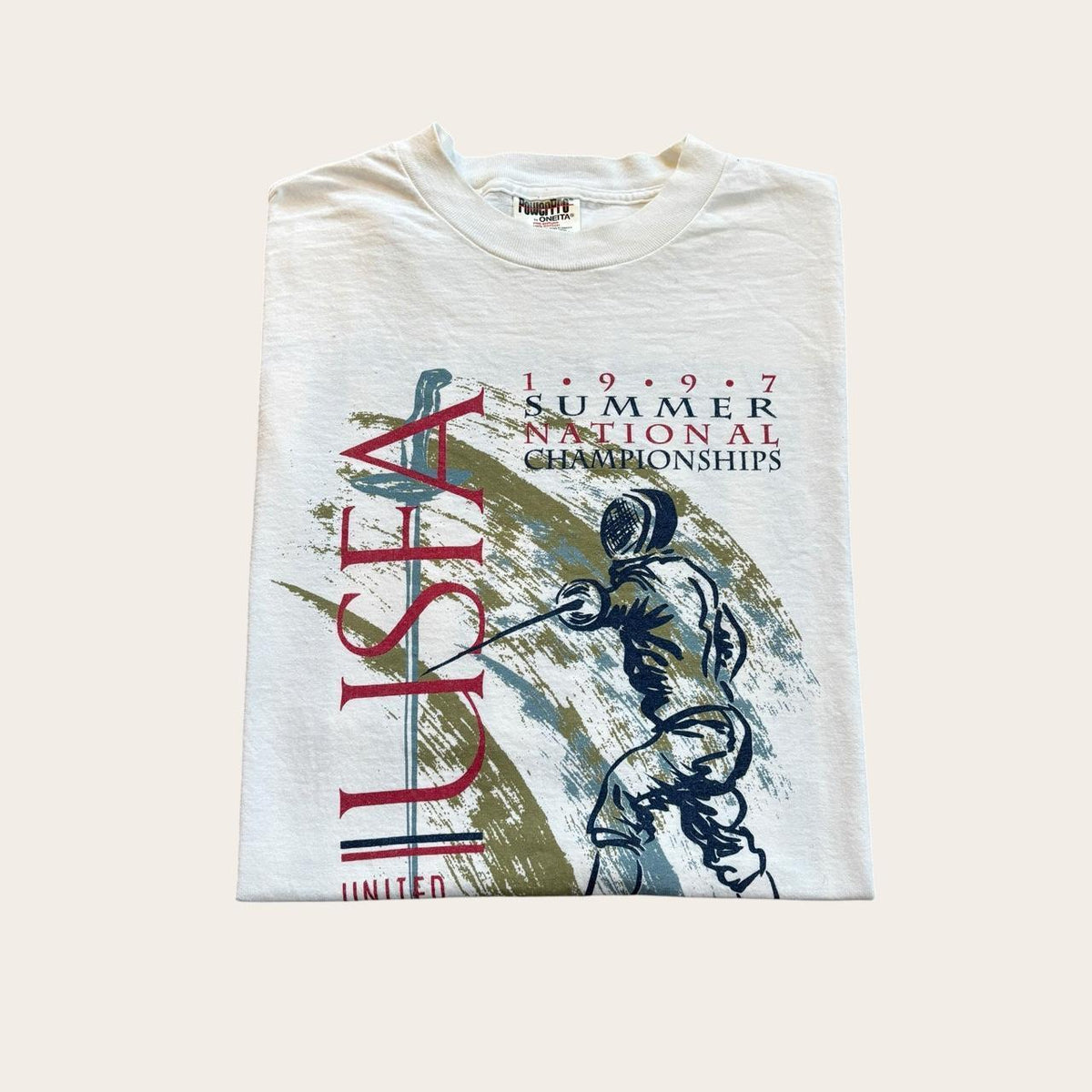 Vintage 90s United States fencing association summer championships t-shirt
