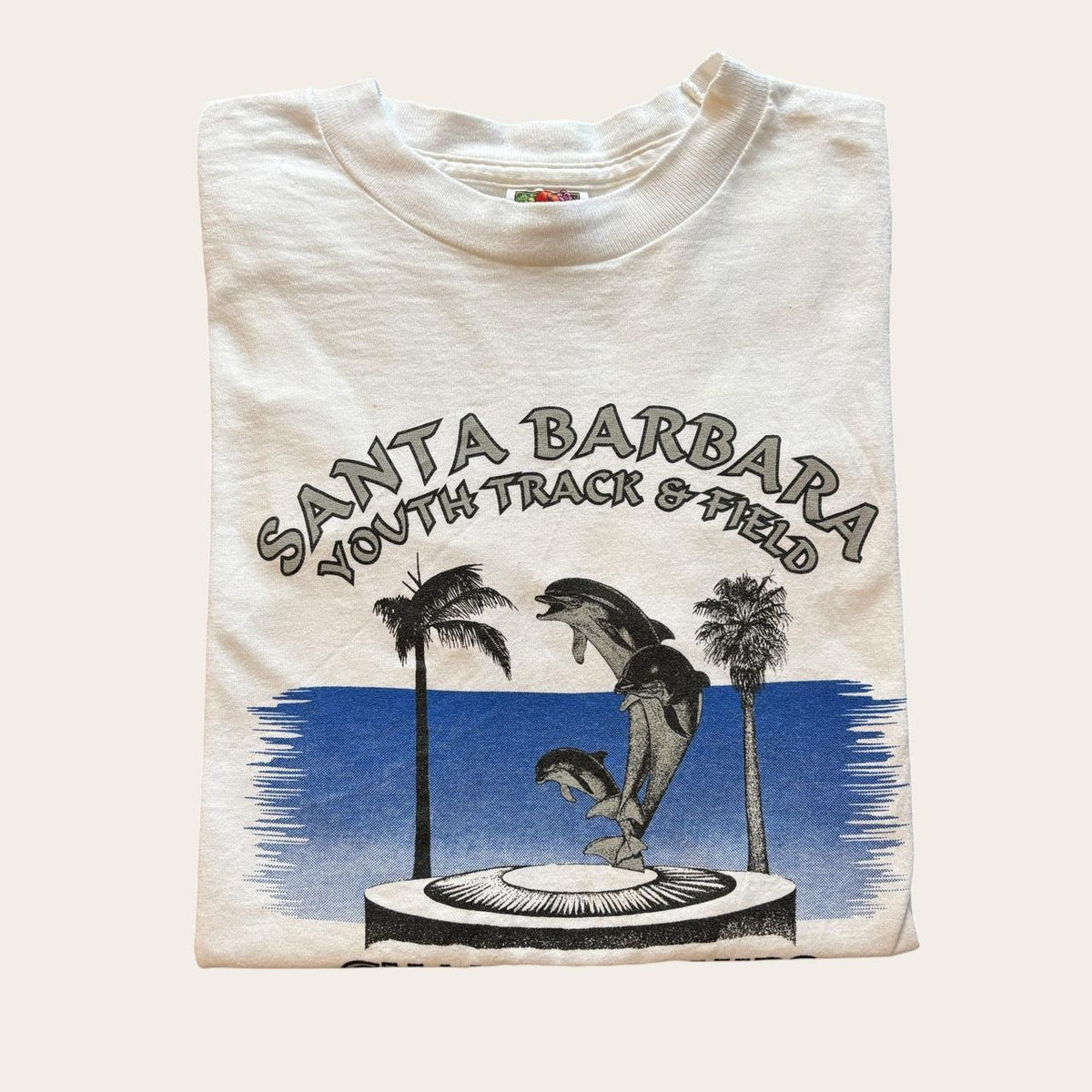 Vintage 90s USA Santa Barbara youth track & field athletics California t-shirt