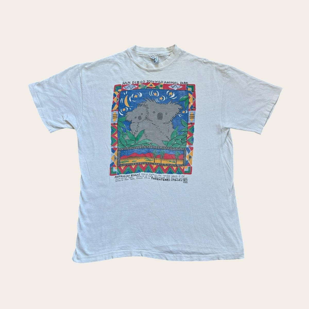 Vintage 90s USA San Diego zoo Australian koalas nature wildlife t-shirt