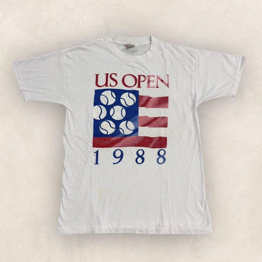 Vintage 80s US Open 1988 tennis tournament ATP Tour graphic t-shirt