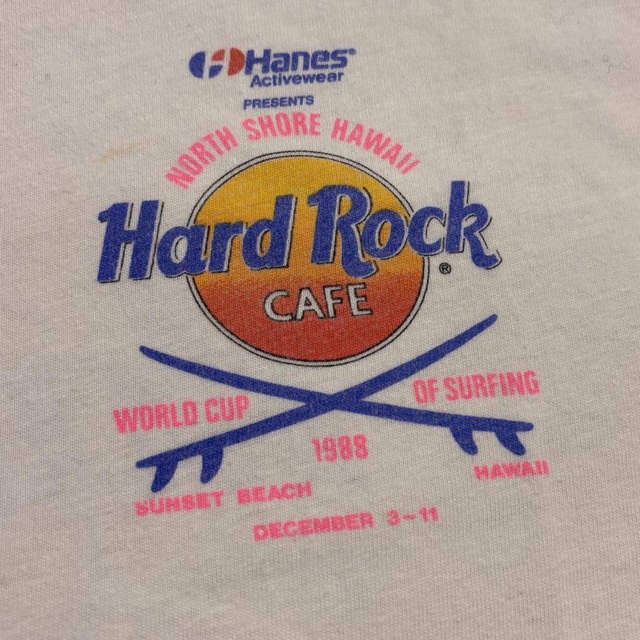 Vintage 80s USA Hard Rock Cafe Hawaii surfing World Cup graphic t-shirt