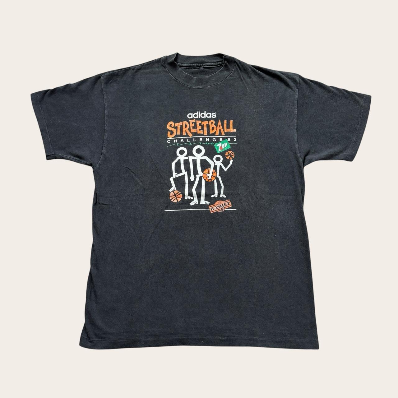 Vintage 90s USA Adidas basketball challenge 7up t-shirt