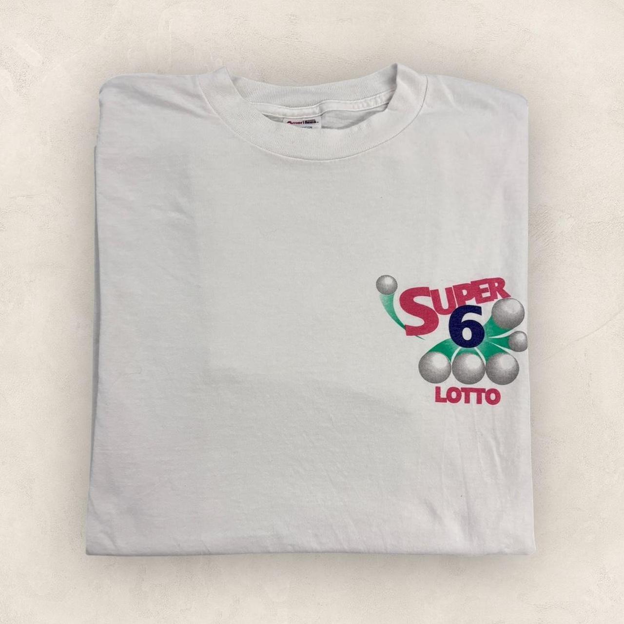 Vintage 90s USA Super 6 lottery Pennsylvania graphic t-shirt