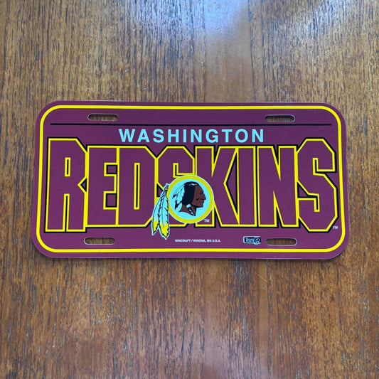 Vintage 90s USA Washington Redskins NFL American license plate